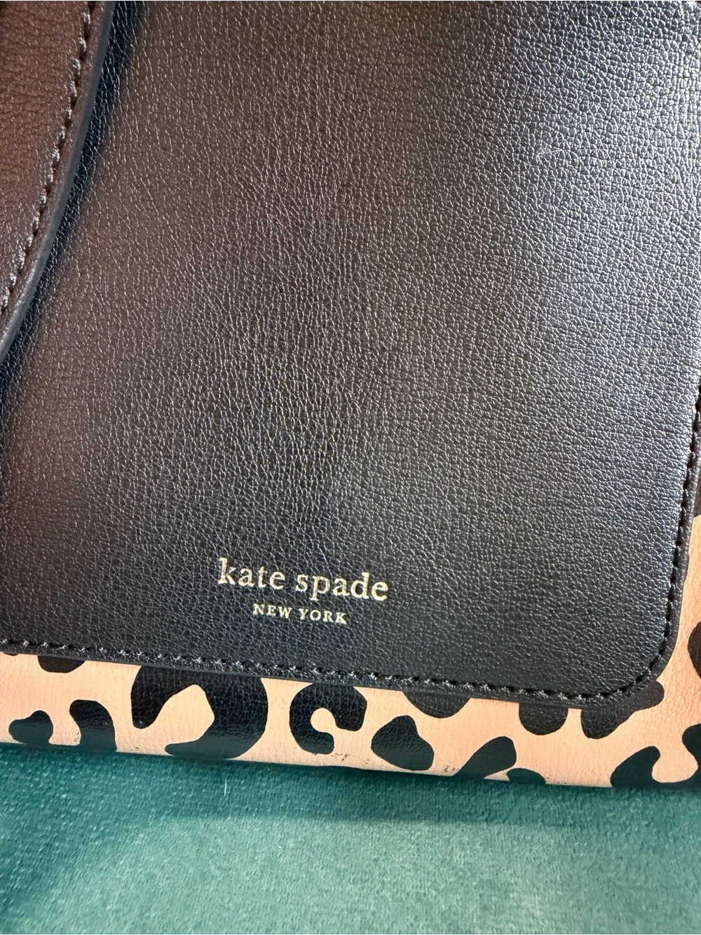 kate spade Leopard Print Backpack with Black Flap